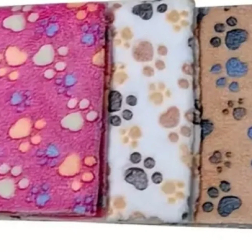 Colorful Plush Pet Blankets - Choice of Color - Machine Washable